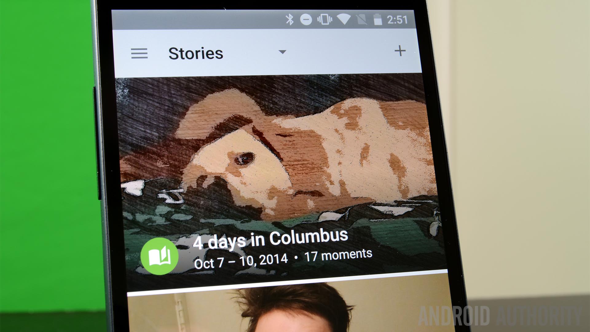 Google Photos Stories watermark