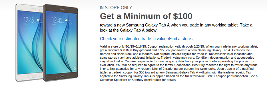 Samsung Galaxy Tab A Best Buy deal
