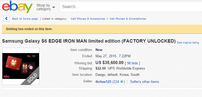 iron man galaxy s6 edge ebay