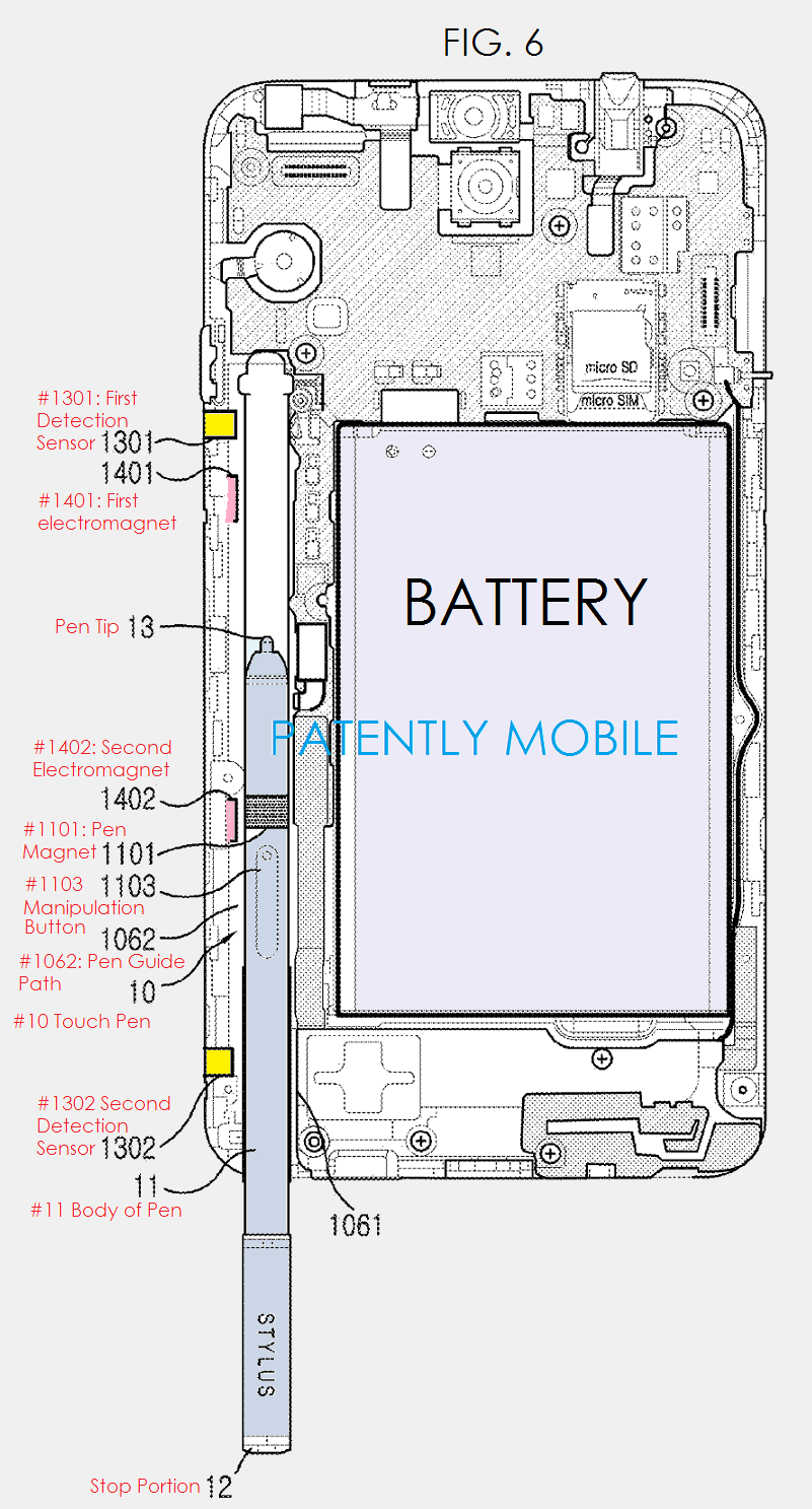 Samsung Galaxy Note Stylus patent 1