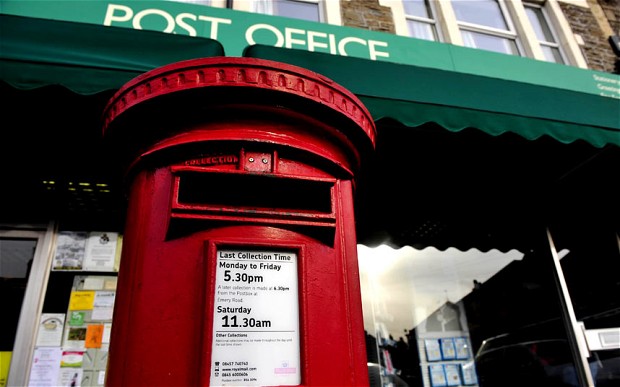 UK Post Office post box