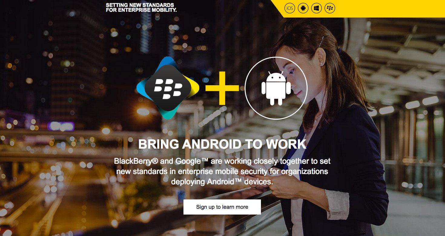 BlackBerry Google BES12 partnership Android Authority