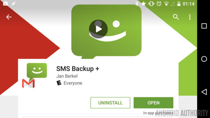 SMS Backup plus Play Store