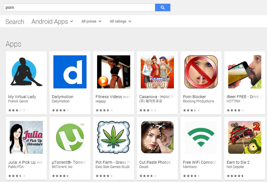 play store porn