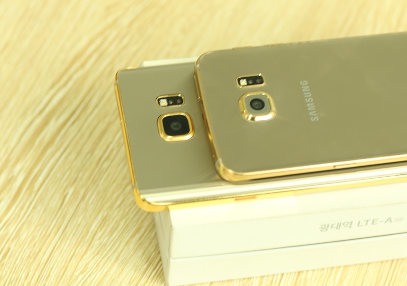 Gold Galaxy Note 5 and S6