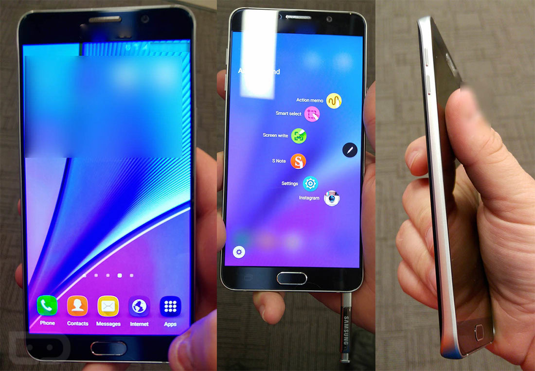 Samsung Galaxy Note 5 in hand