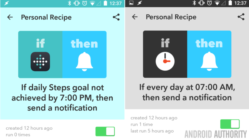 IF Notification recipes