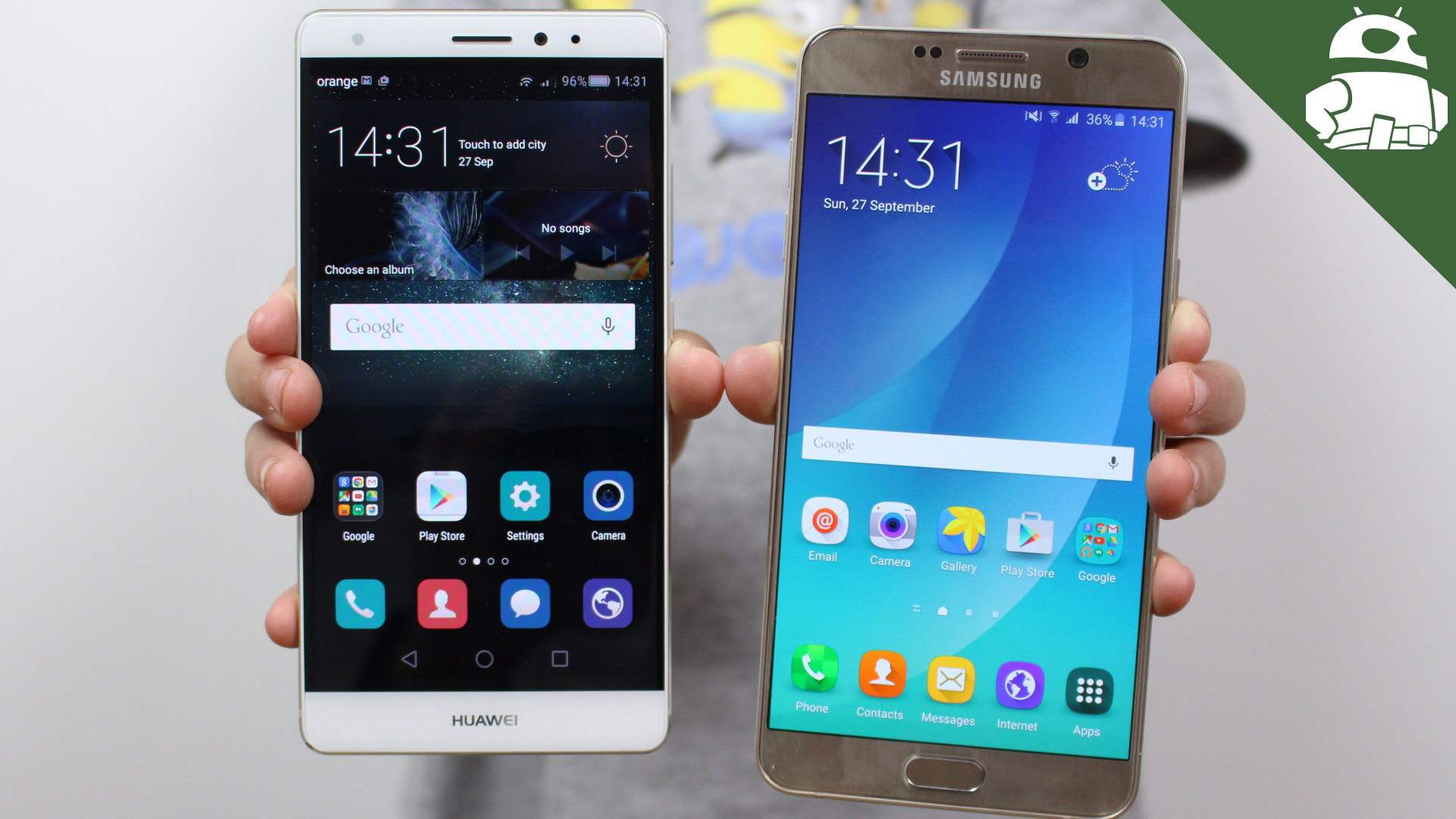 Galaxy Note vs HUAWEI Mate S - quick look