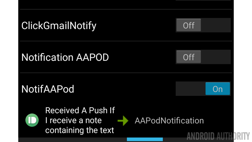 Tasker AAPodcast pushbullet notification Profile