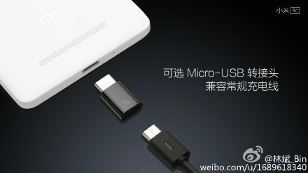 Xiaomi Mi 4c USB Typc C adapter