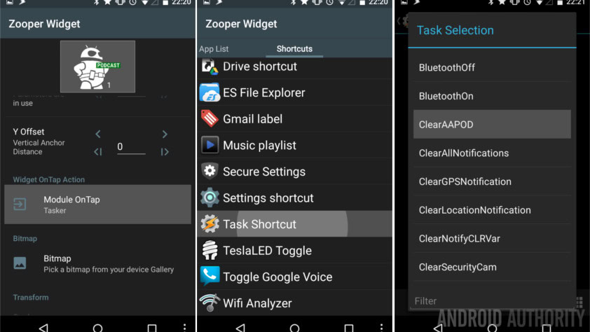 Zooper Widget AAPodcast bitmap ontap