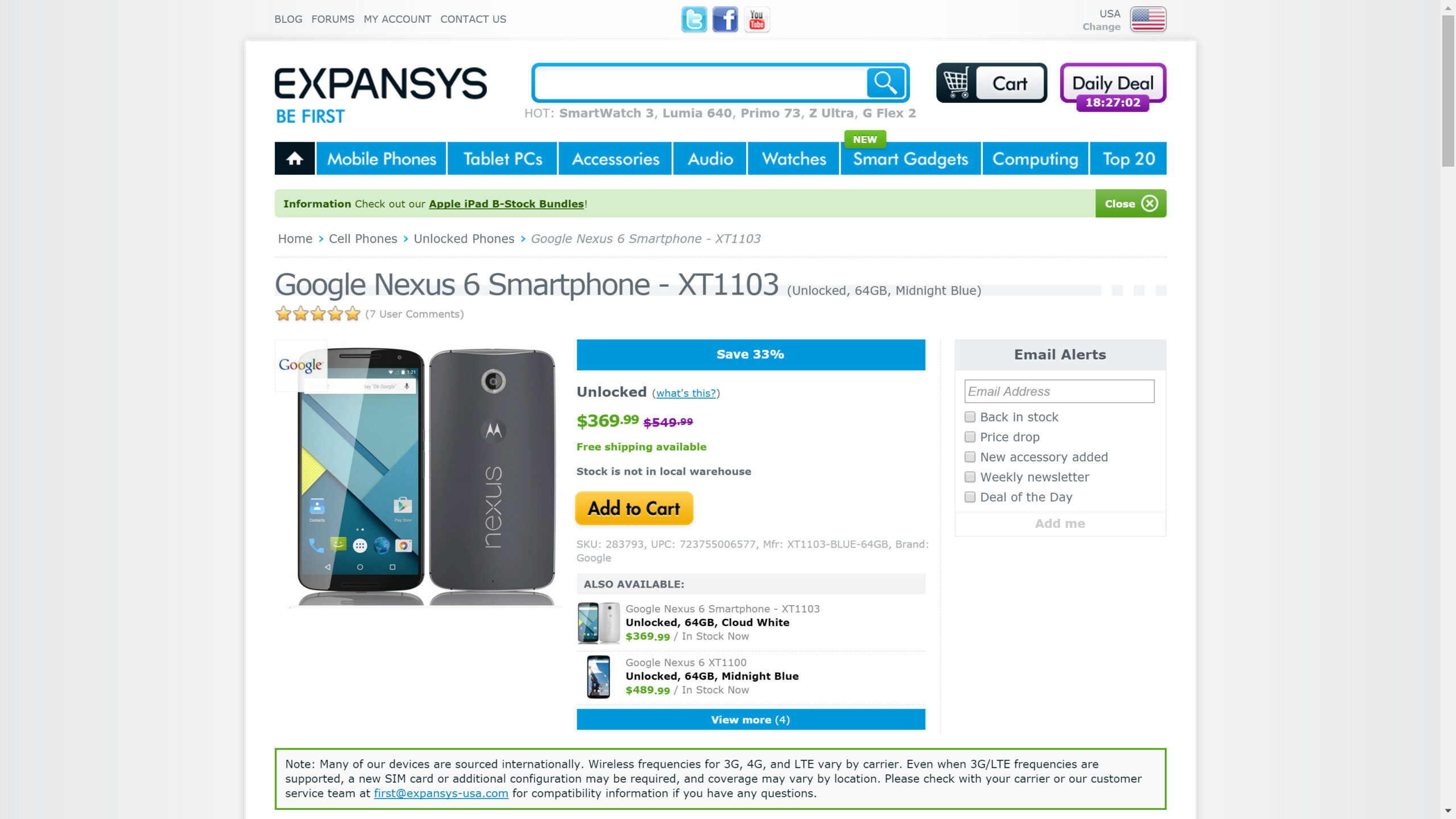 Expansys Nexus 6 sale