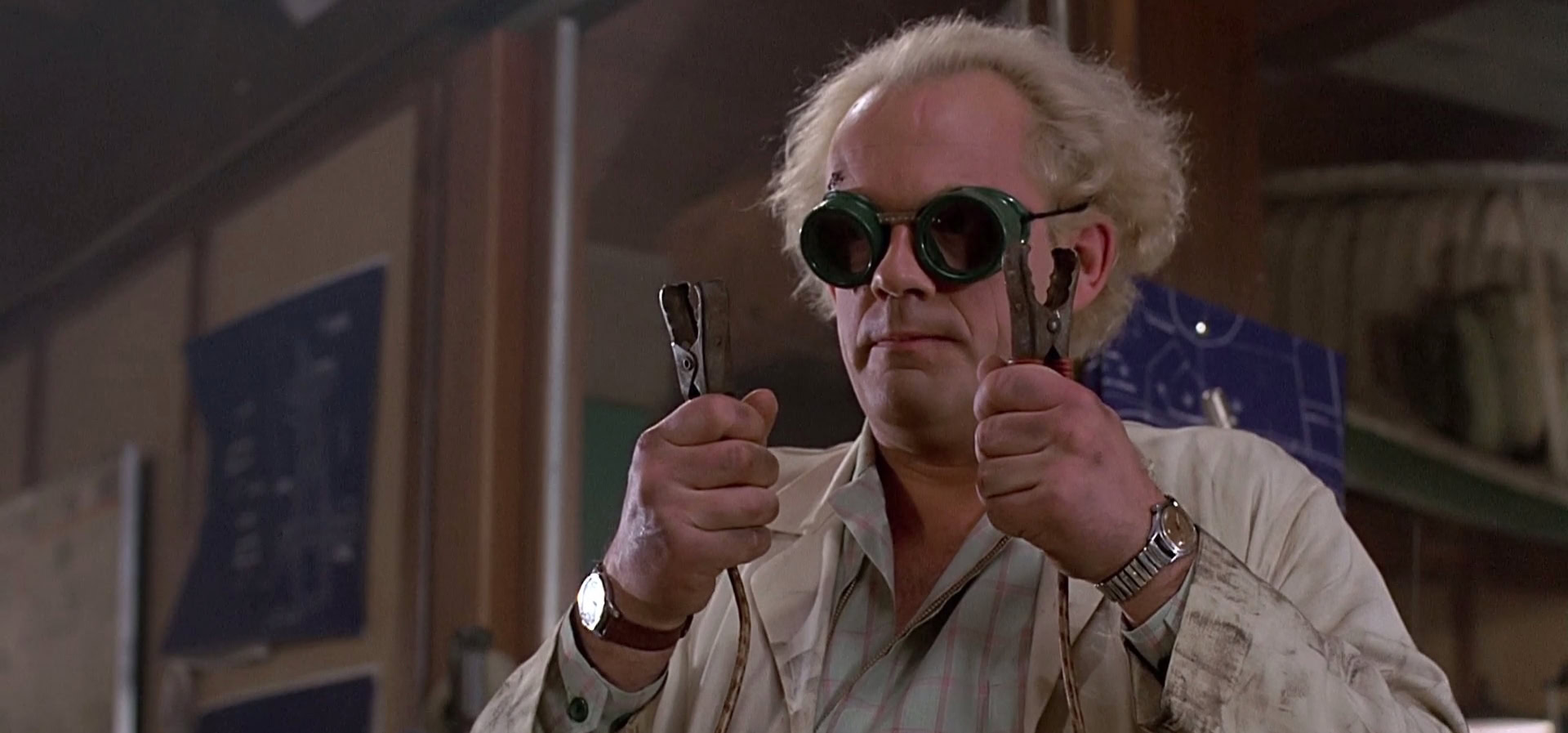 Christopher Lloyd experiments as Emmett &quot;Doc&quot; Brown in Back to the Future 80s movies