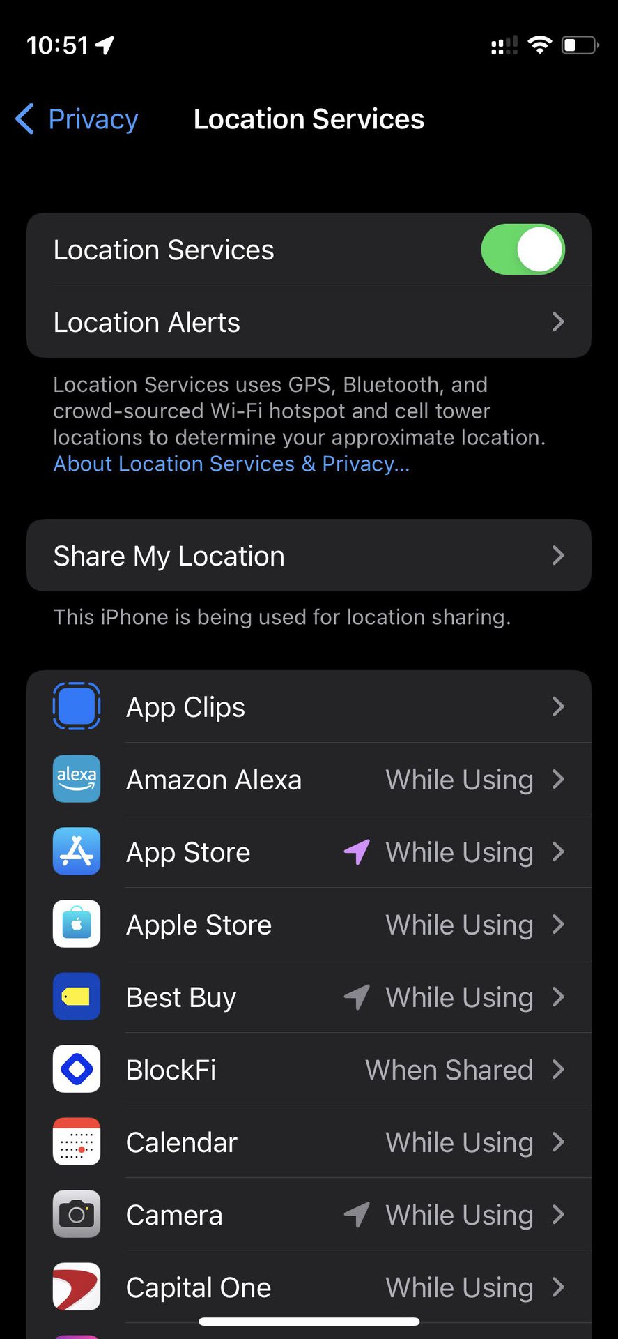 How to turn off location services on iPhone 3