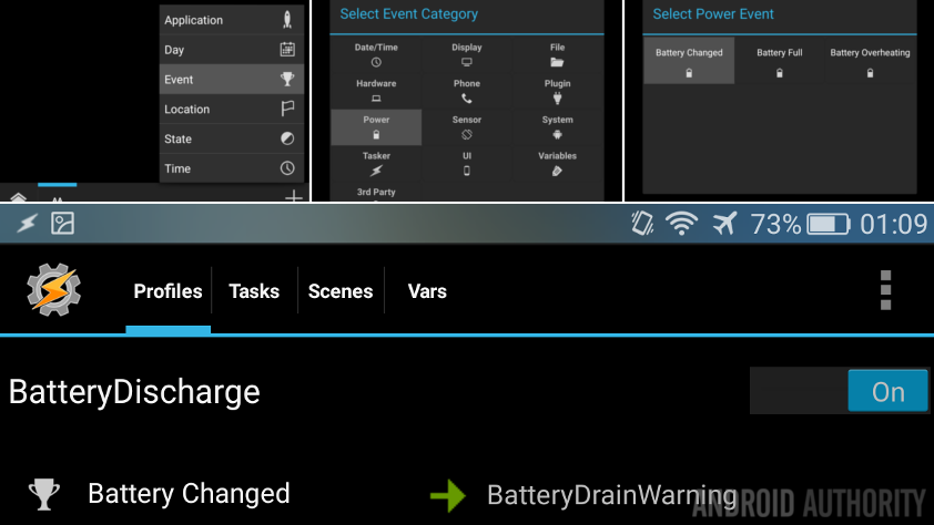 Tasker BatteryDrainAlarm Profile