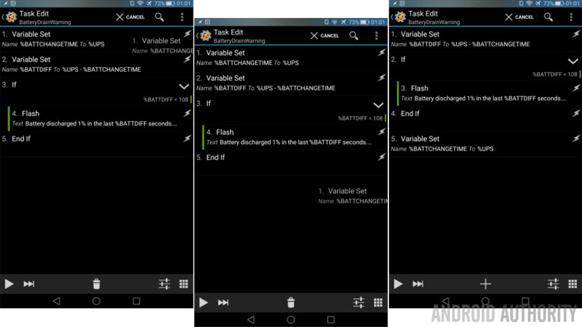 Tasker BatteryDrainAlarm move action