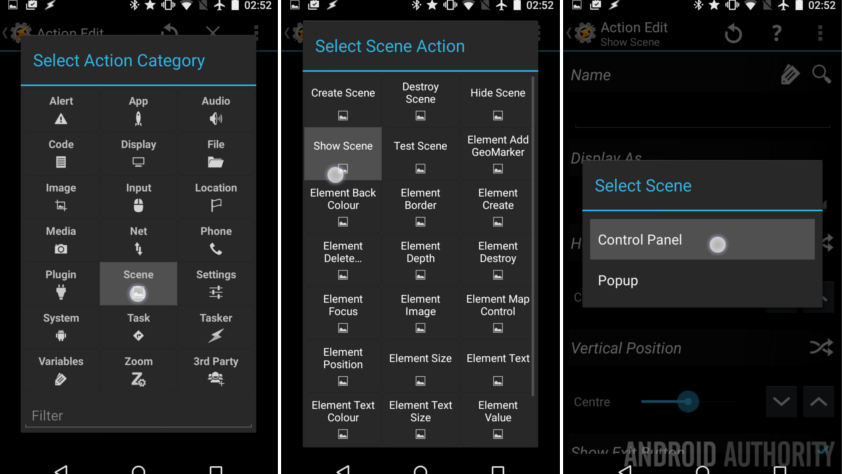 Build a control panel Tasker Scenes - customization - Android Authority