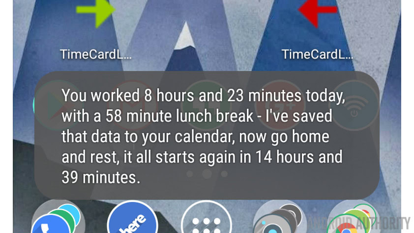 Tasker Time card