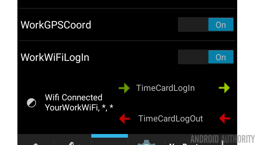 Tasker time card WiFi SSID profile final