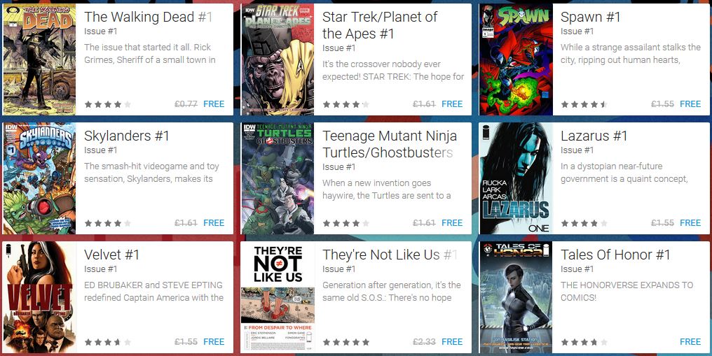 Google Play Books free comics