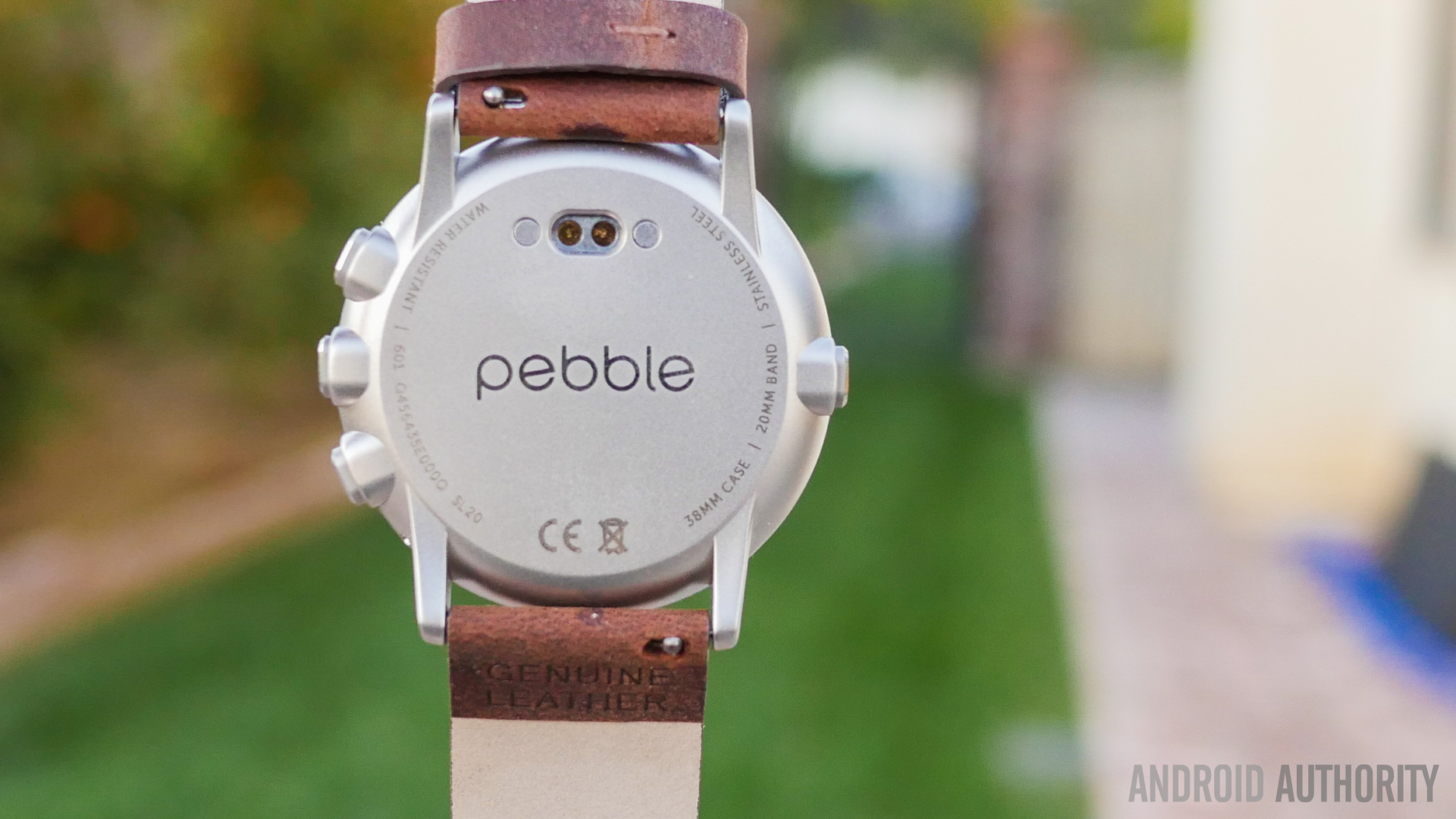 Pebble watch back side