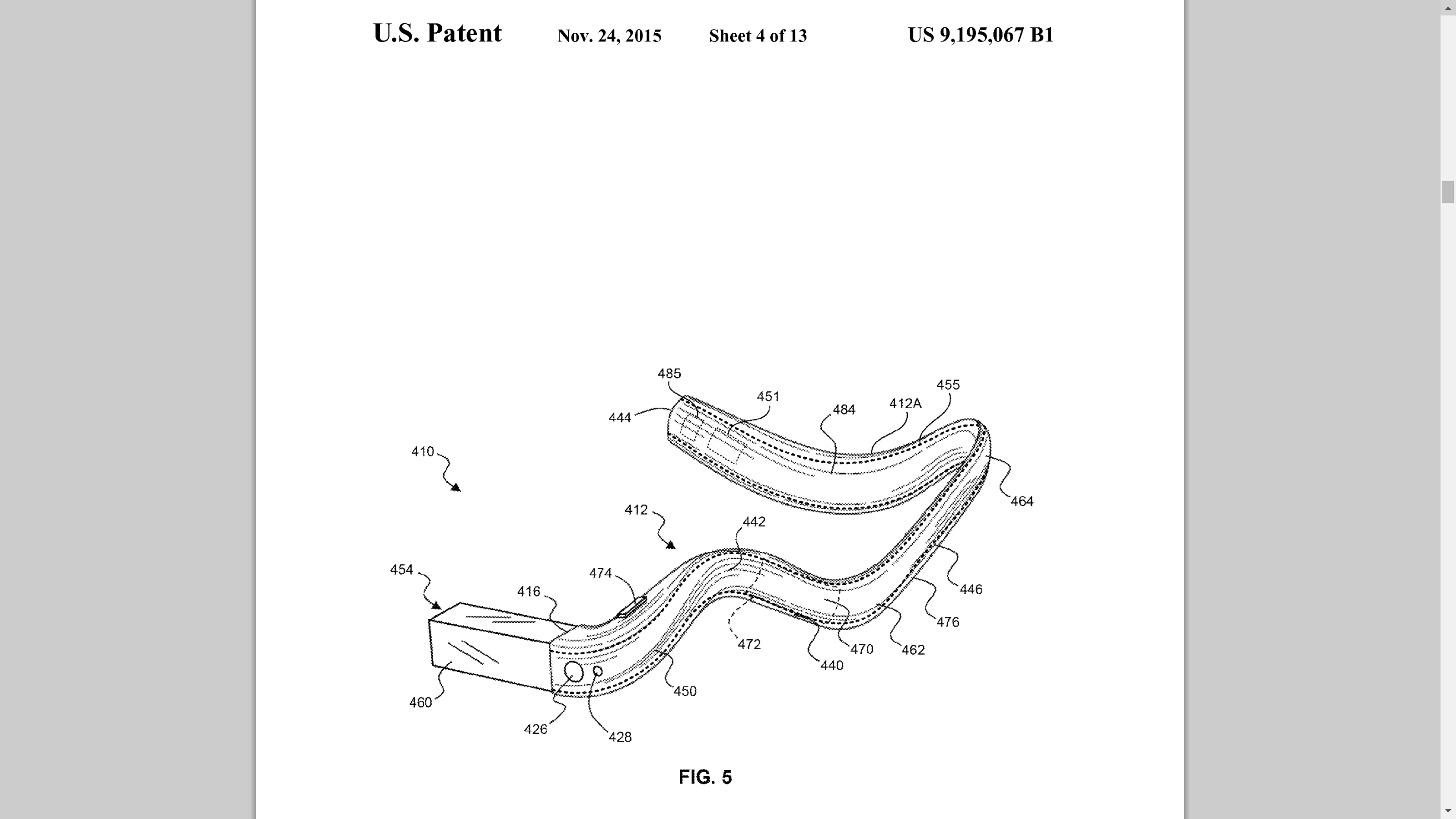 Google Glass New Patent