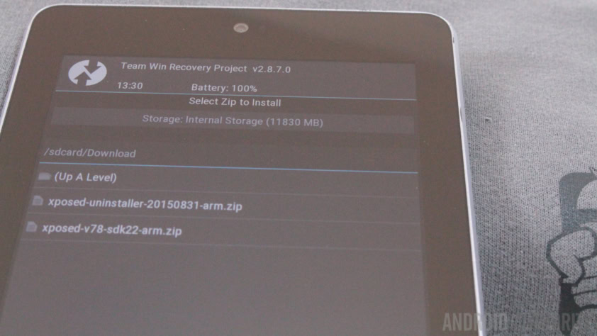 Nexus 7 Android Authority hoodie TWRP install flash