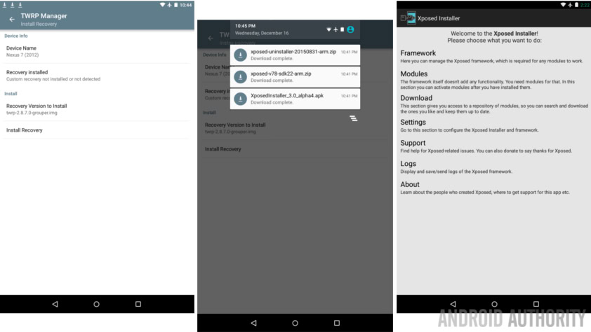 Nexus 7 Xposed Installer TWRP