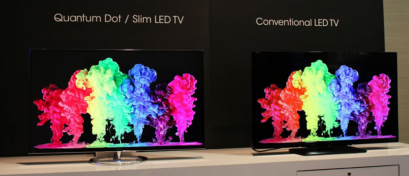 Quantum Dot display alongside conventional LED display