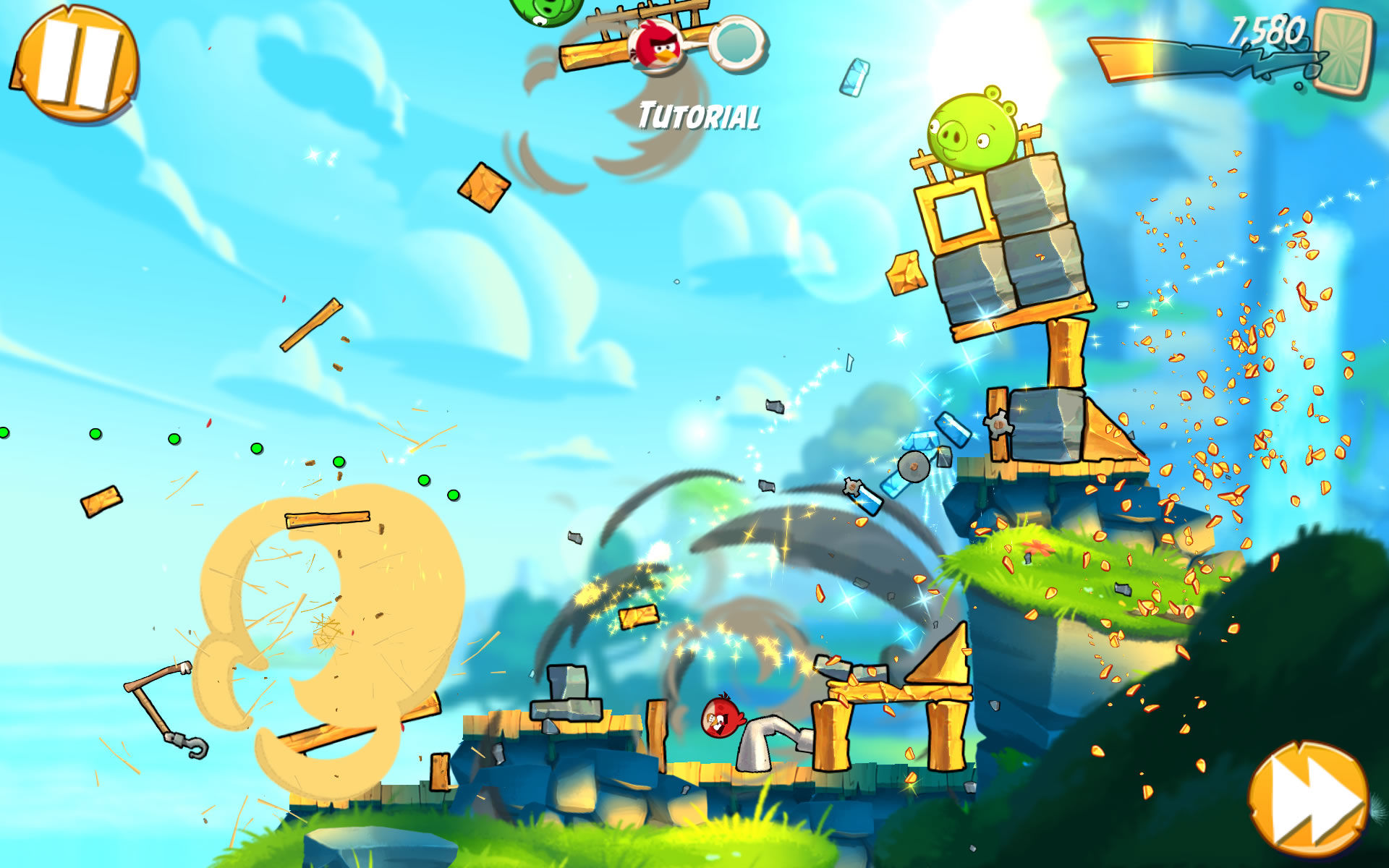Angry birds empowers the player