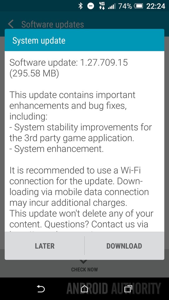 HTC One A9u OS update