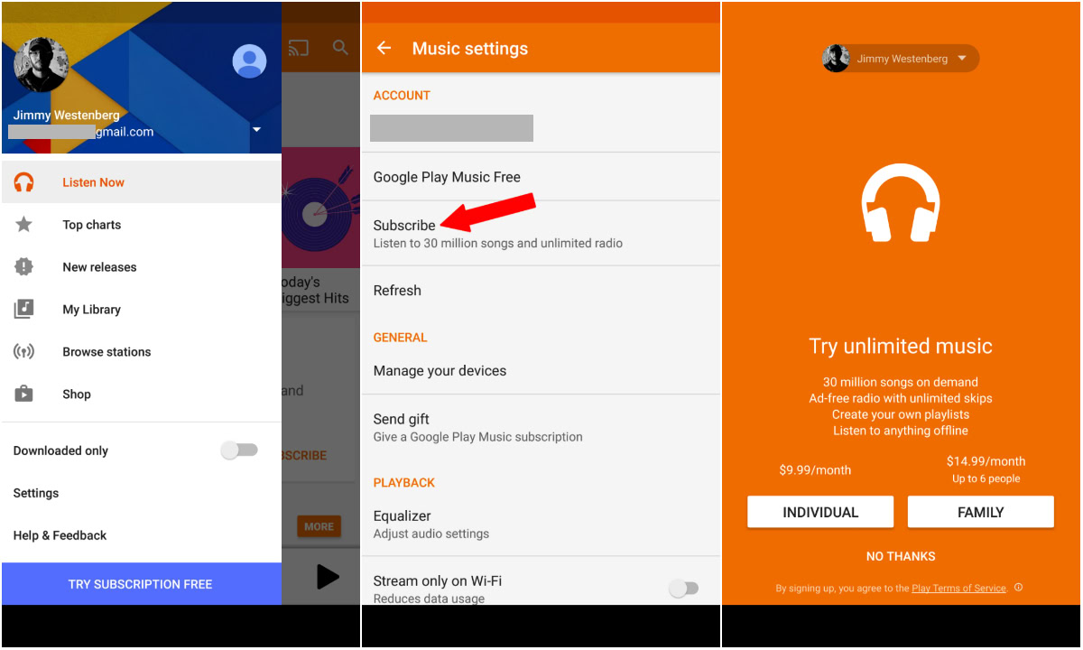 Google Play Música: como assinar o Plano Família no Android