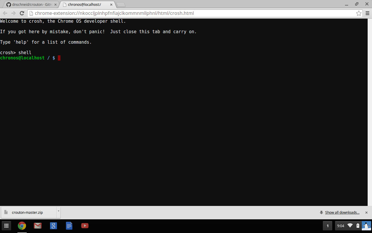 ChomeOS-Terminal+Shell