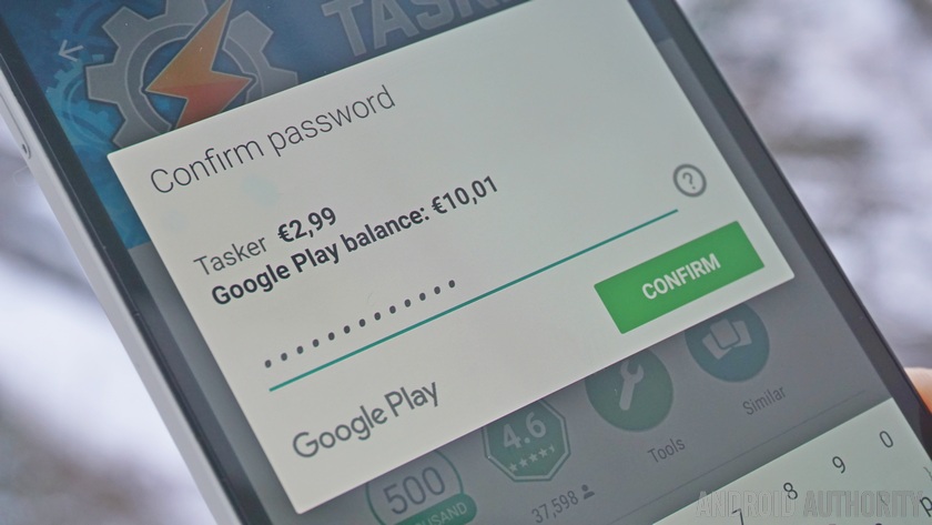 Google Play password