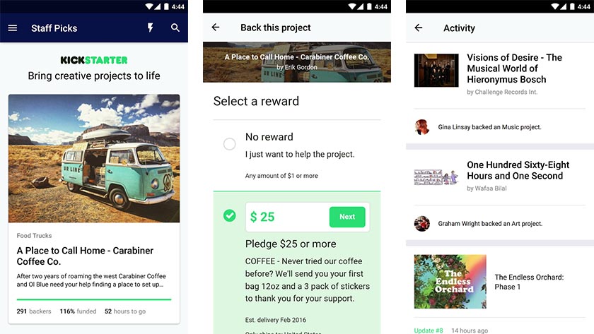 kickstarter Android Apps Weekly