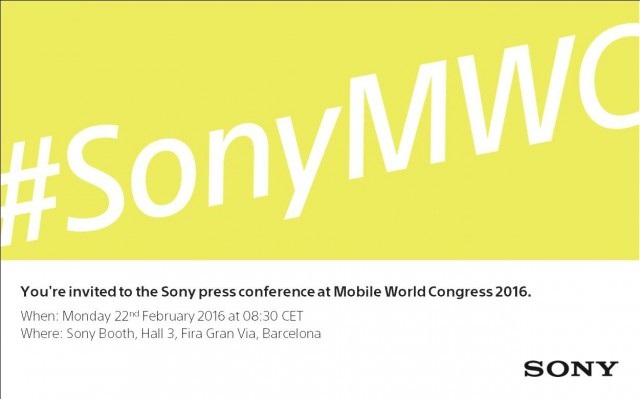 MWC 2016 Sony Invite