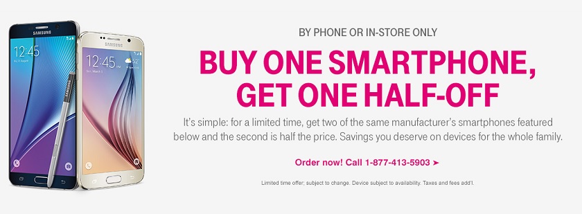 T-Mobile half price smartphone offer