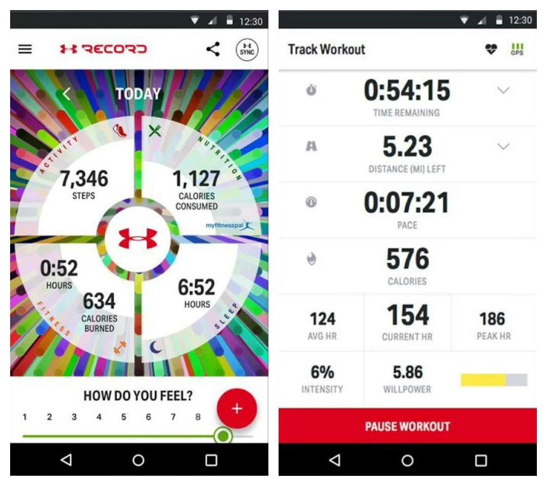 Under Armor Record app