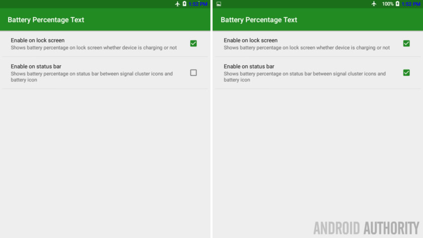 root Xposed module Battery Percentage Text