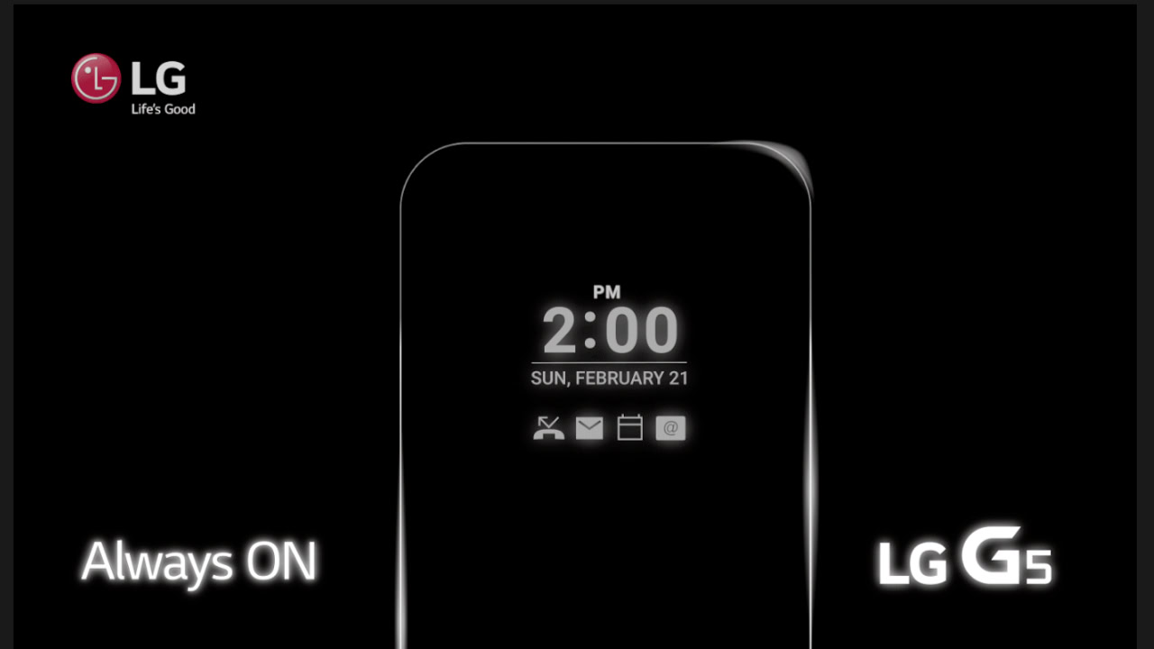 LG G5 Always On display