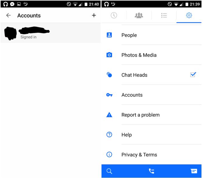 messenger multiple accounts