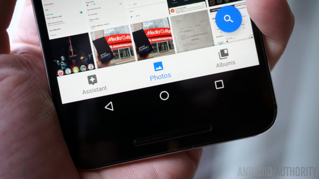 Bottom navigation Google Photos