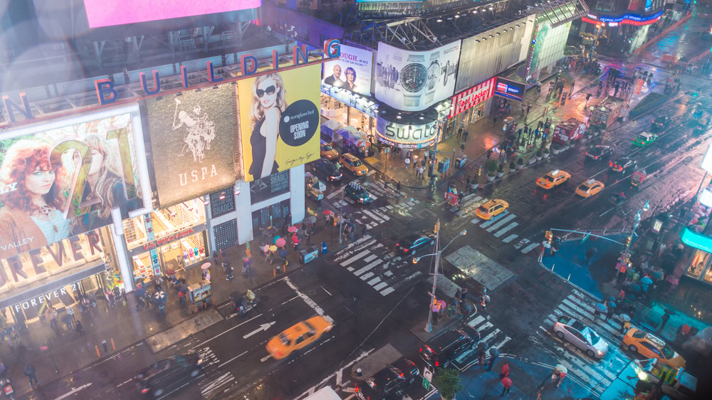 Busy Intersection NY City