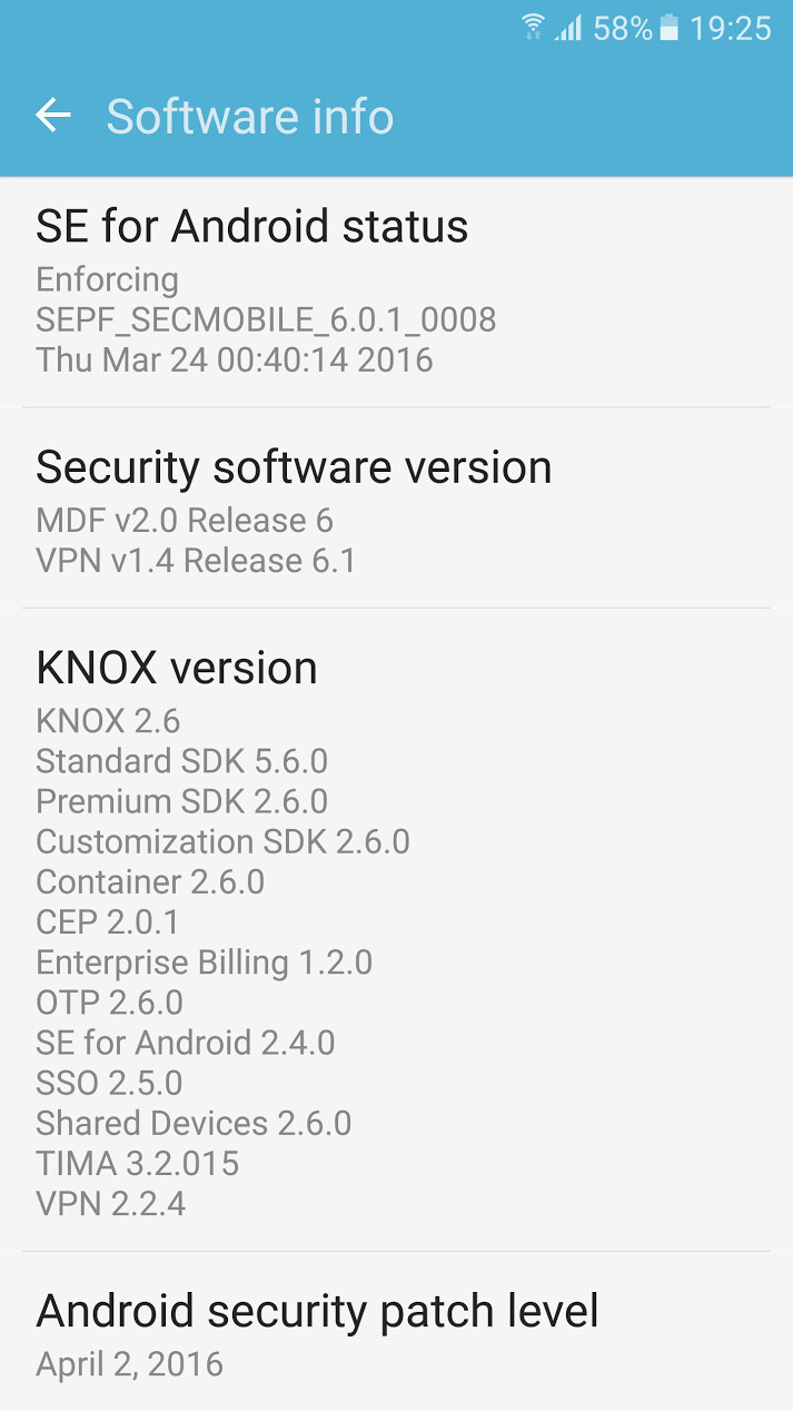 Galaxy S7 Edge April Security Patch