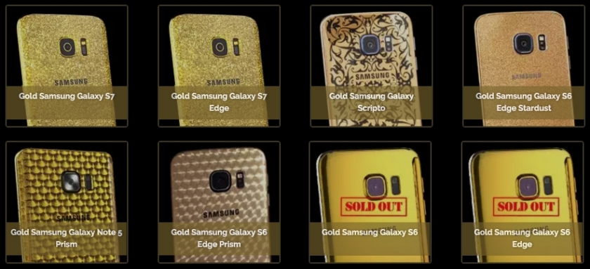 Gold Samsung Galaxy options