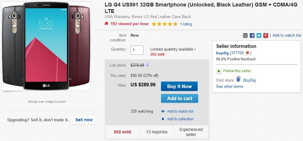 LG G4 eBay deal