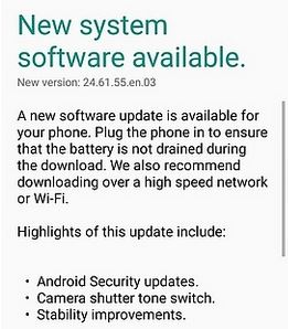 Moto G 3rd Gen Marshmallow update