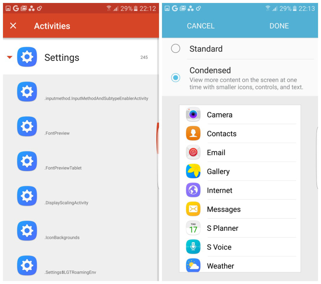 Nova Launcher Activities Display Scaling Galaxy S7