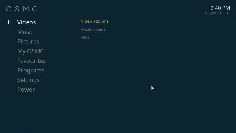 OSMC-screenshot