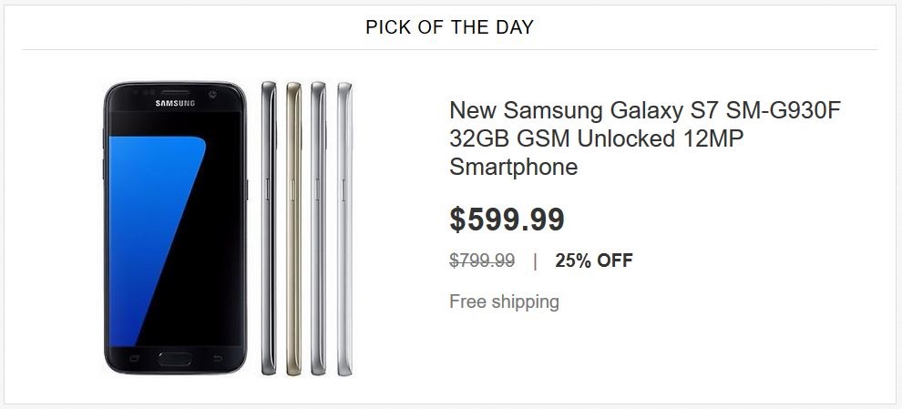 Samsung Galaxy S7 G930F pick of the day deal